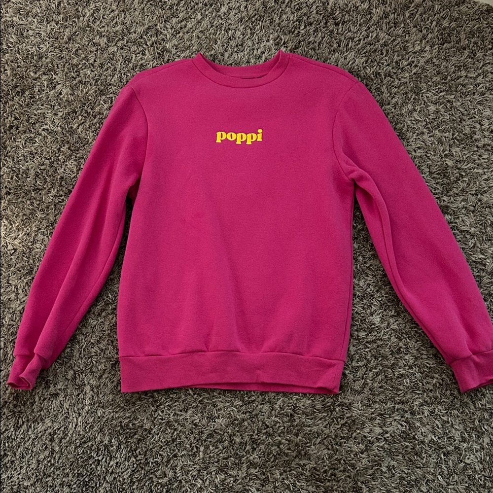 Poppi Pink Crew Neck Sweatshirt
